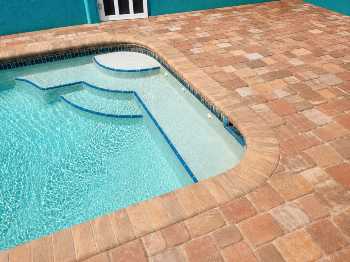 Poolside patio detail